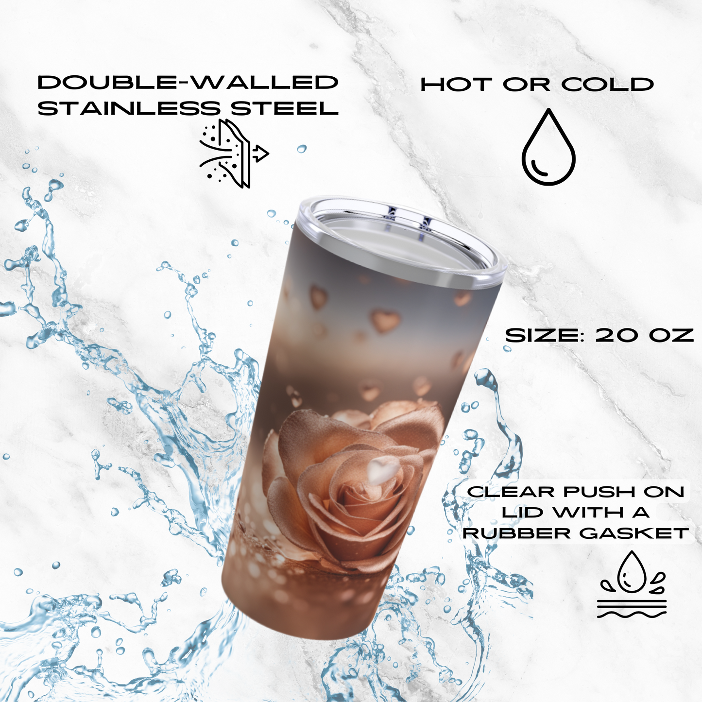 Rose Radiance 20oz Tumbler