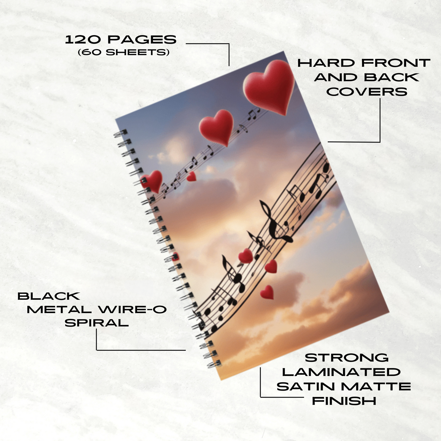 Symphony in the Sky  5.5"x8.5" Hardcover Planner