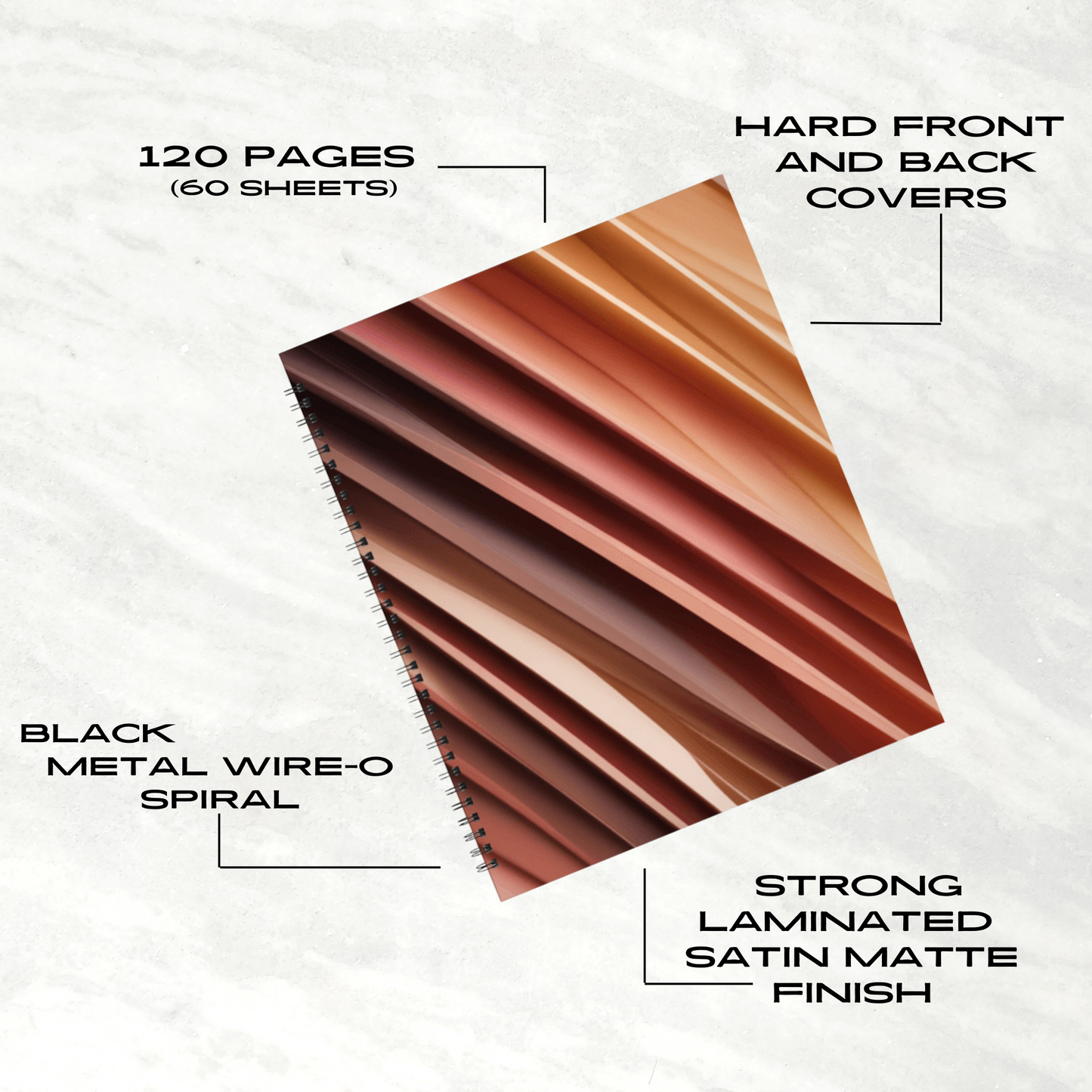 Copper Fold 8.5"x11" Hardcover Notebook