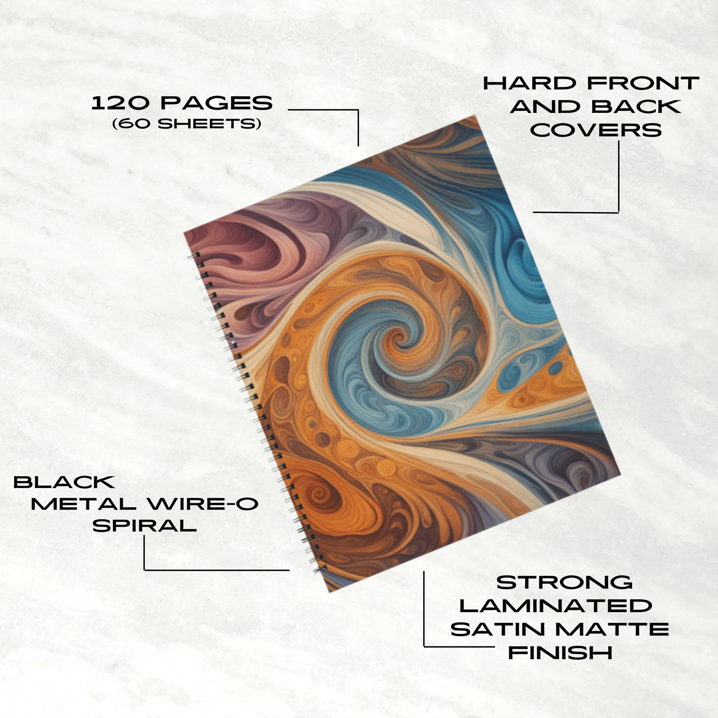 Aurora Dream 8.5"x11" Hardcover Notebook