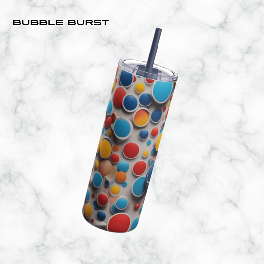 Bubble Burst 20oz Skinny Tumbler - With Straw