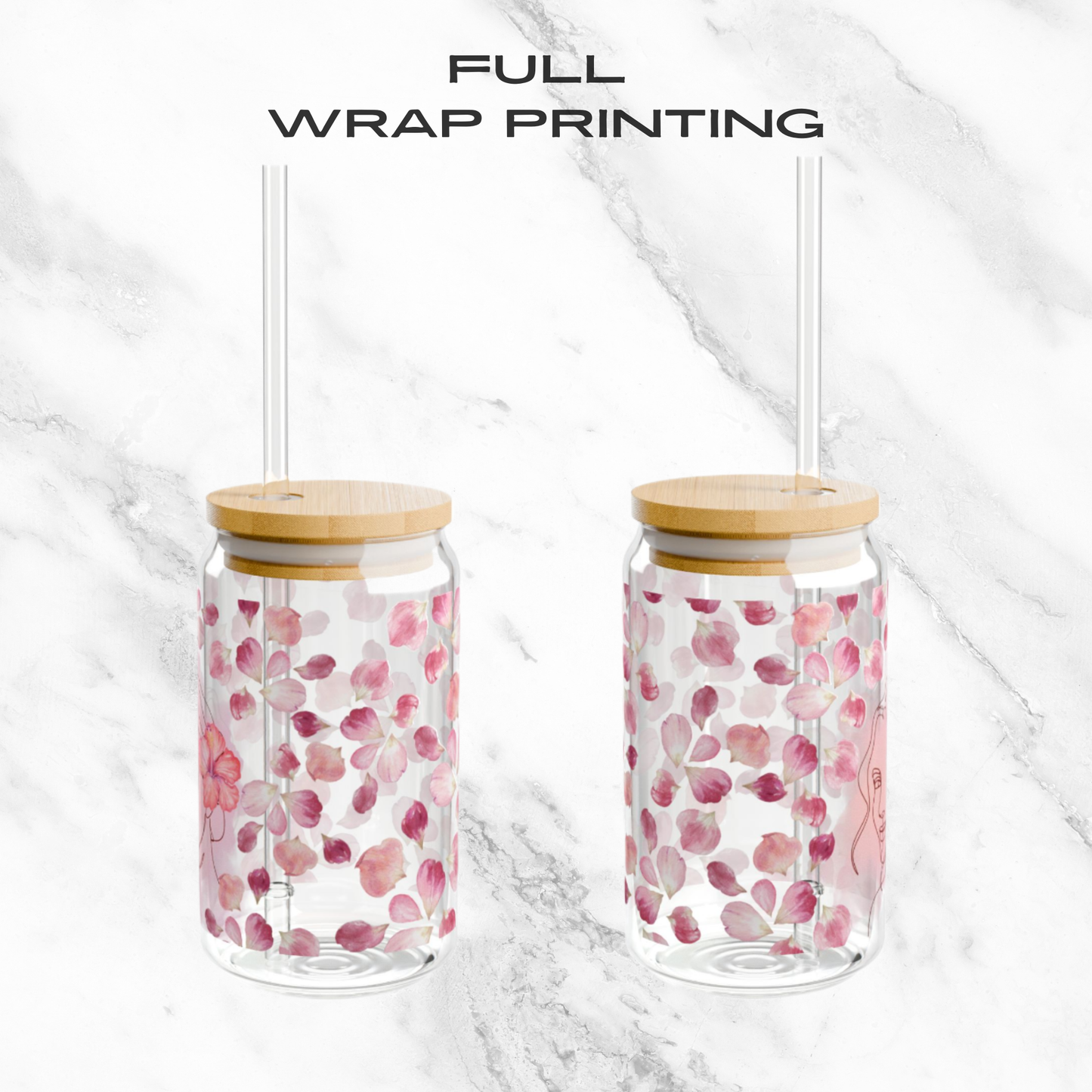 Blossom Haze 16oz Glass Tumbler | Soda Can