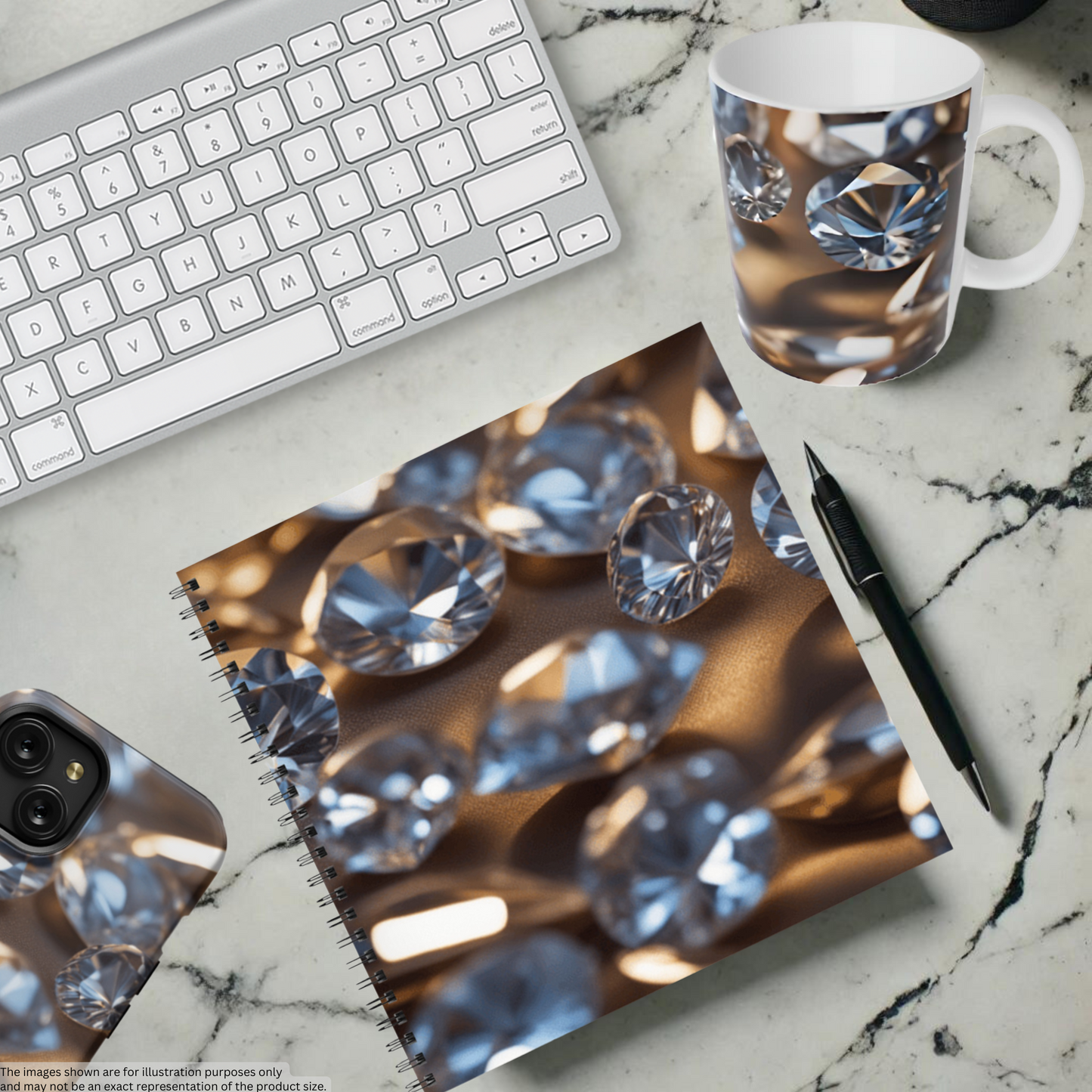 Diamond Dream 8.5" x 8.5" Hardcover Notebook