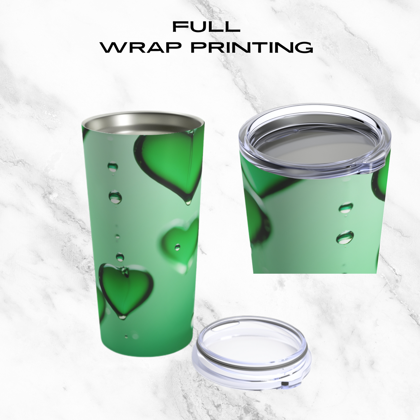 Emerald Heart Drops 20oz Tumbler