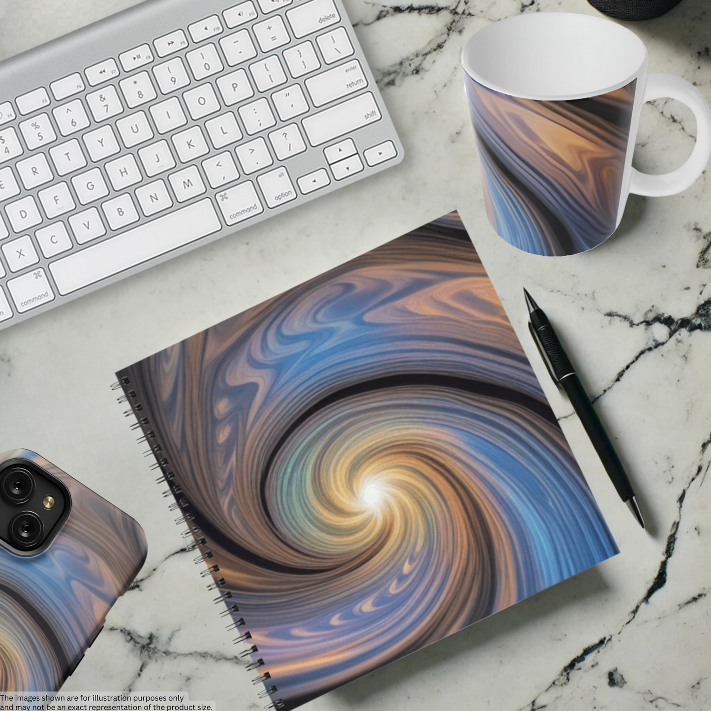 Galactic Glow 8.5"x8.5" Hardcover Notebook