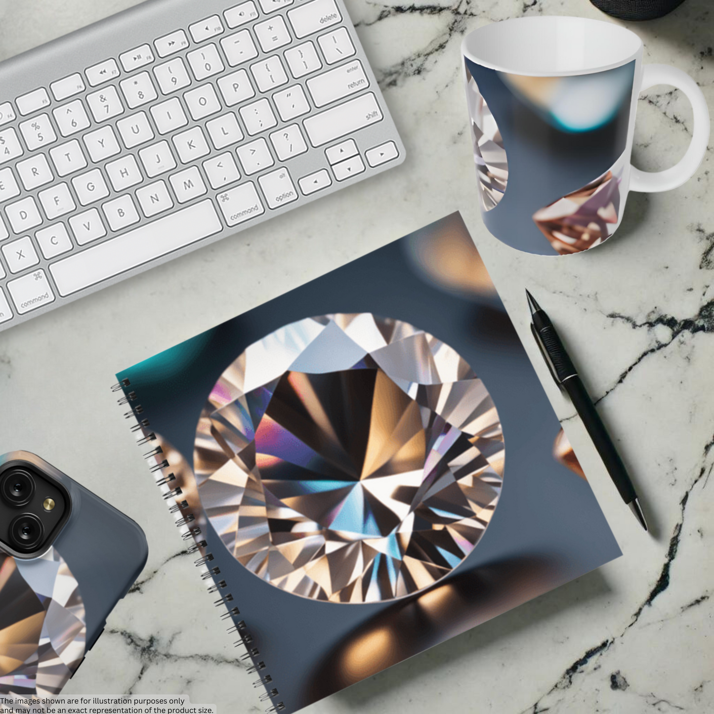 Gem Symphony 8.5" x 8.5" Hardcover Notebook