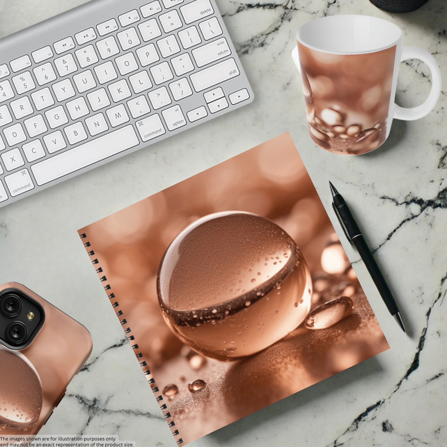 Glistening Globe 8.5" x 8.5" Hardcover Notebook