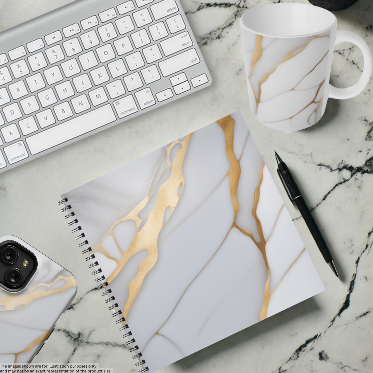 Golden Streams 8.5"x8.5" Hardcover Notebook