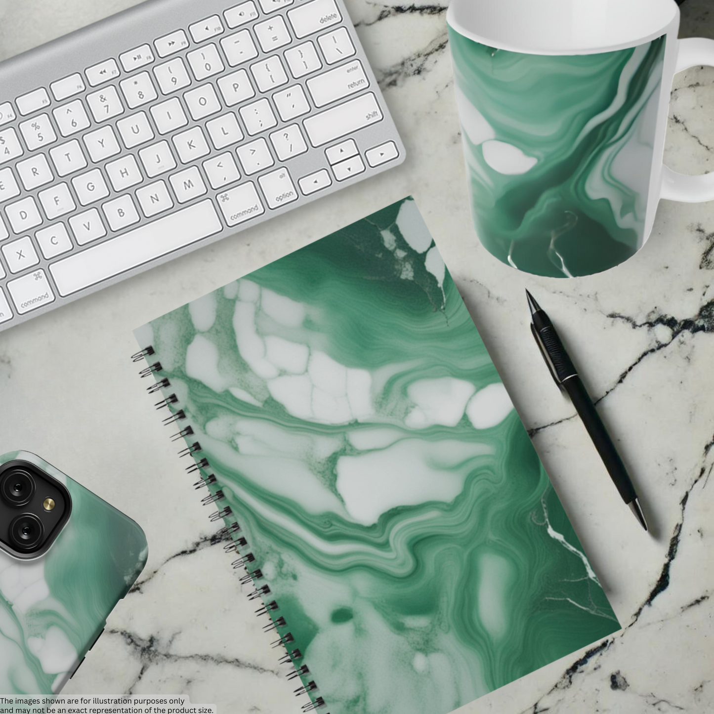 Emerald Essence 5.5”x8.5" Hardcover Notebook