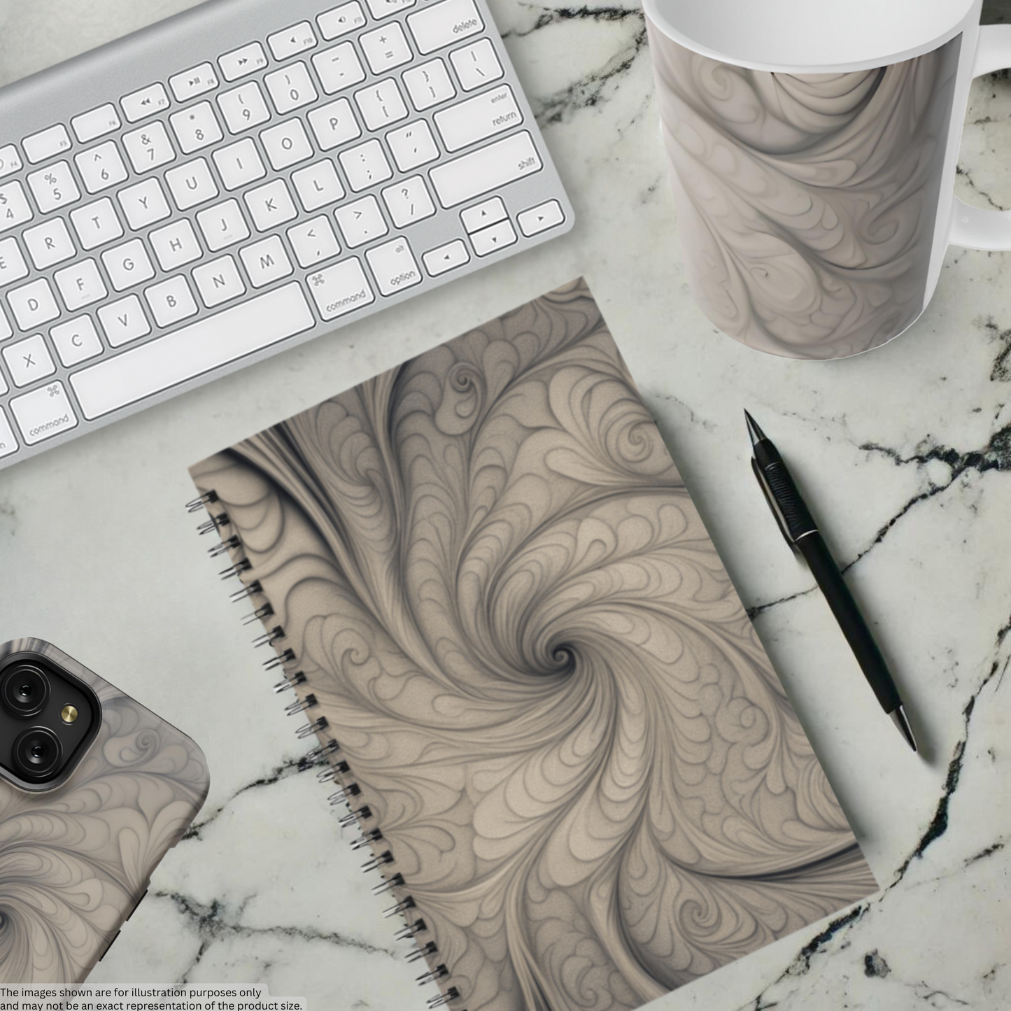 Mystic Whirl 5.5”x8.5" Hardcover Notebook