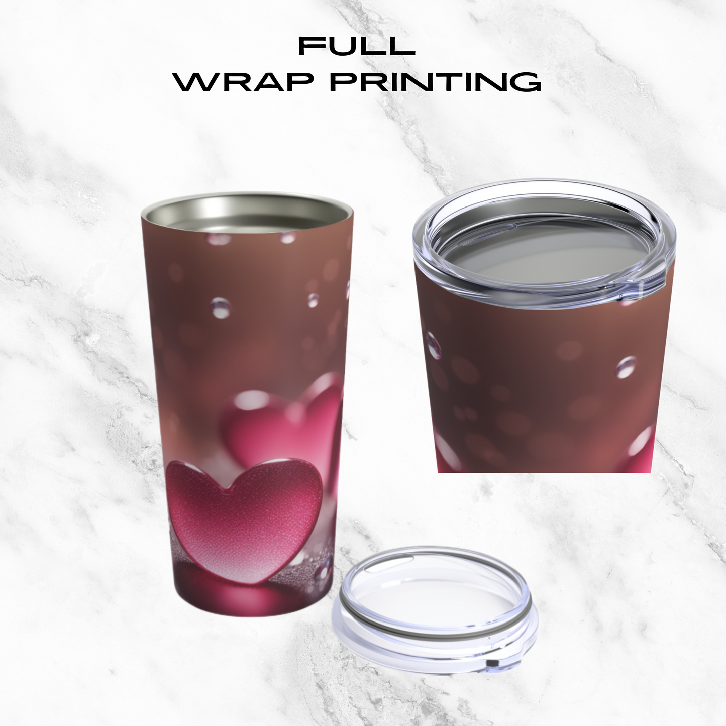 Sunset Heart Splash 20oz Tumbler