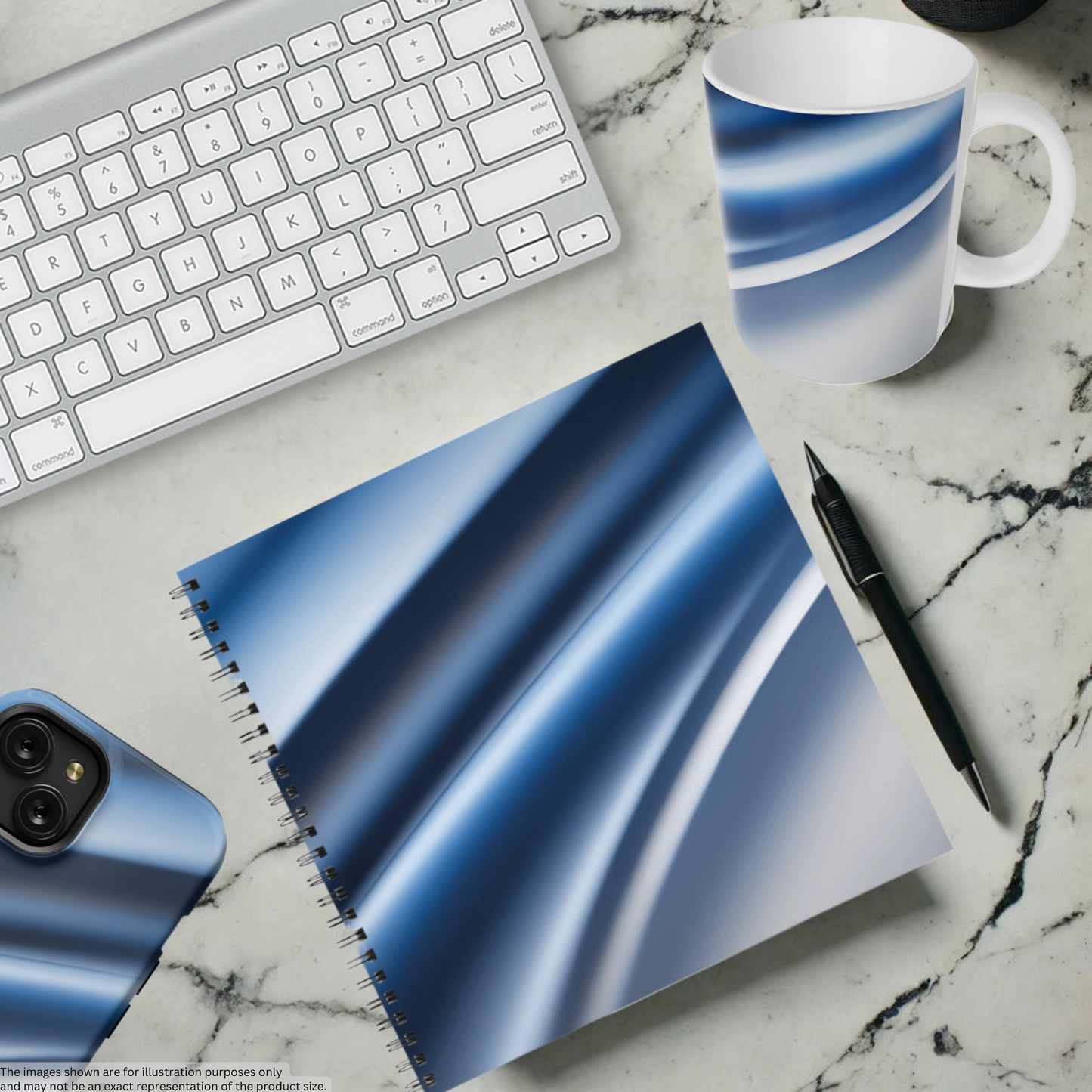 Sapphire Sleek 8.5"x8.5" Hardcover Notebook