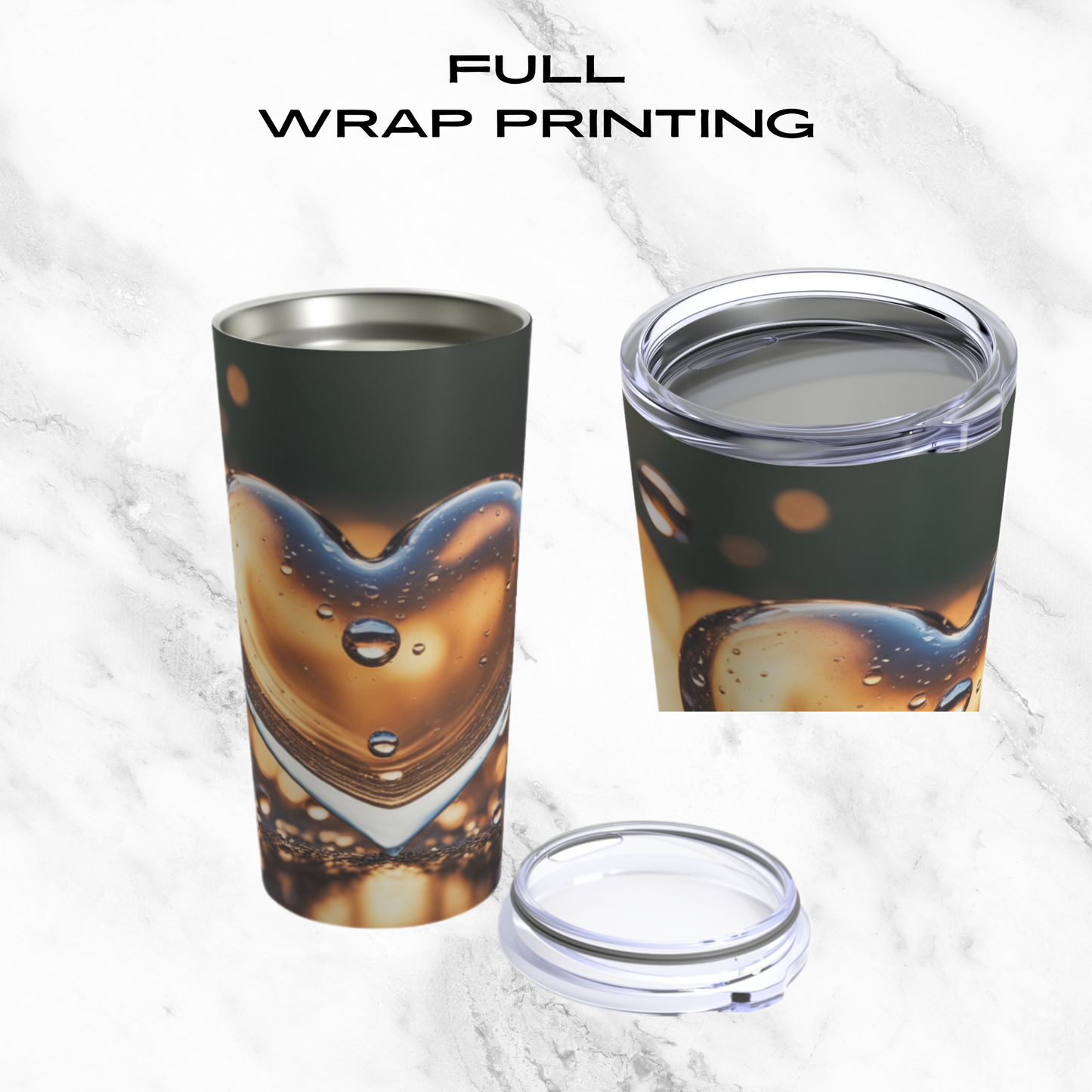 Romantic Heart Splash 20oz Tumbler