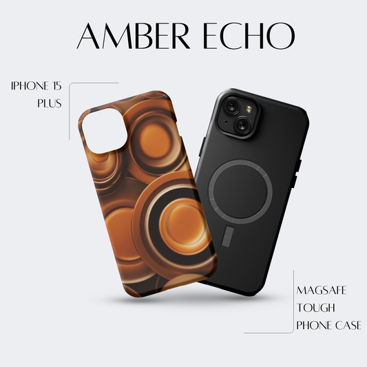 Amber Echo - iPh 15 Plus MagSafe Tough Matte Finish