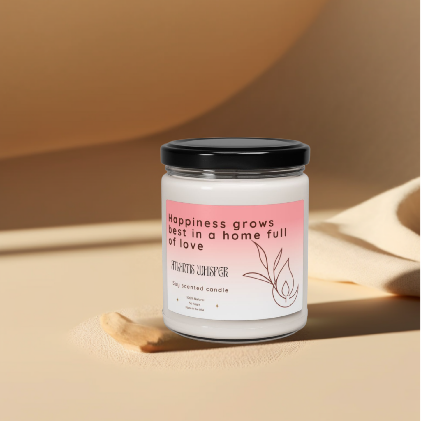 9oz Atlantis Whisper Clear Candle – Love & Happiness at Home