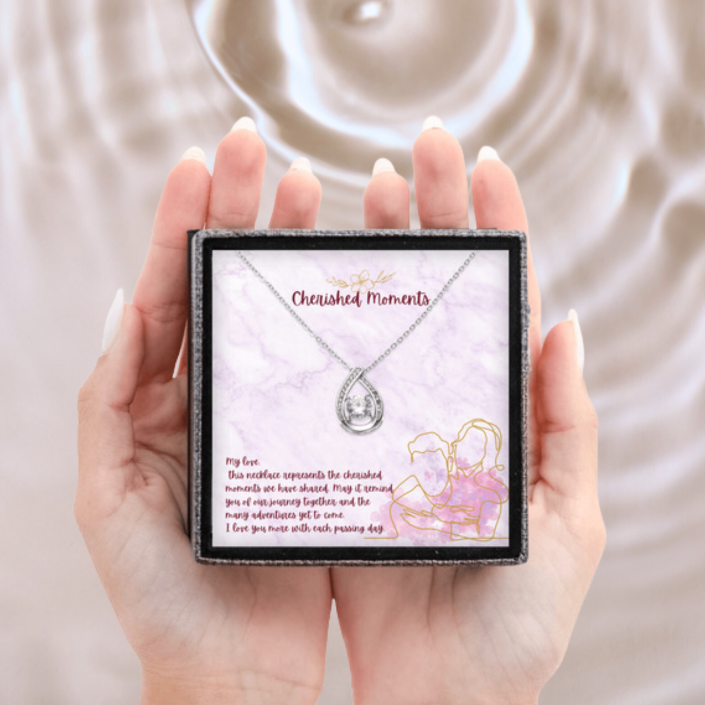 Cherished Moments - Floating Stone Necklace