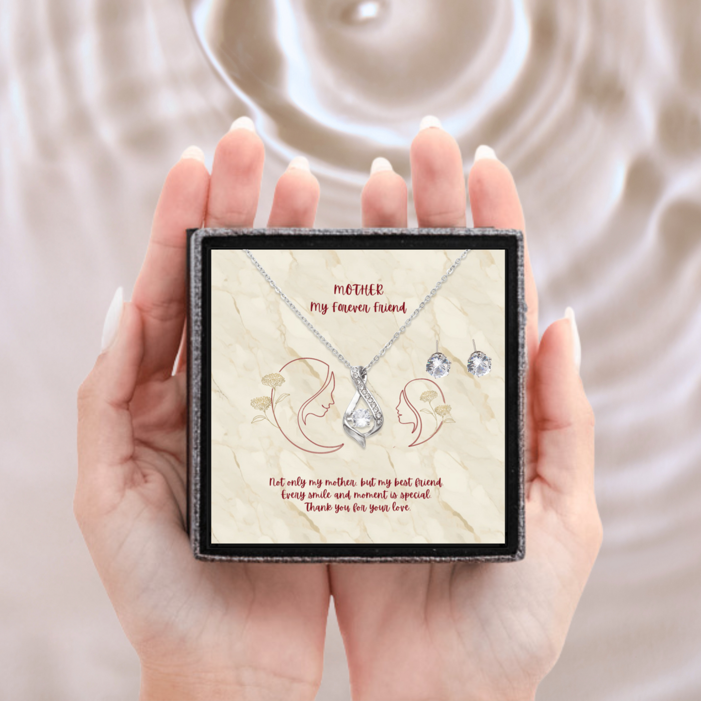 Forever Cherished - Ribbon Necklace and Earring Set