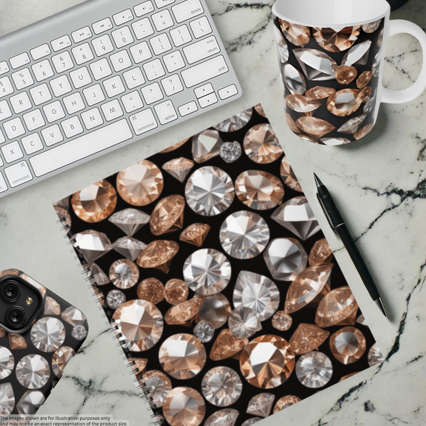 Crystal Harmony 8.5"x11" Hardcover Notebook