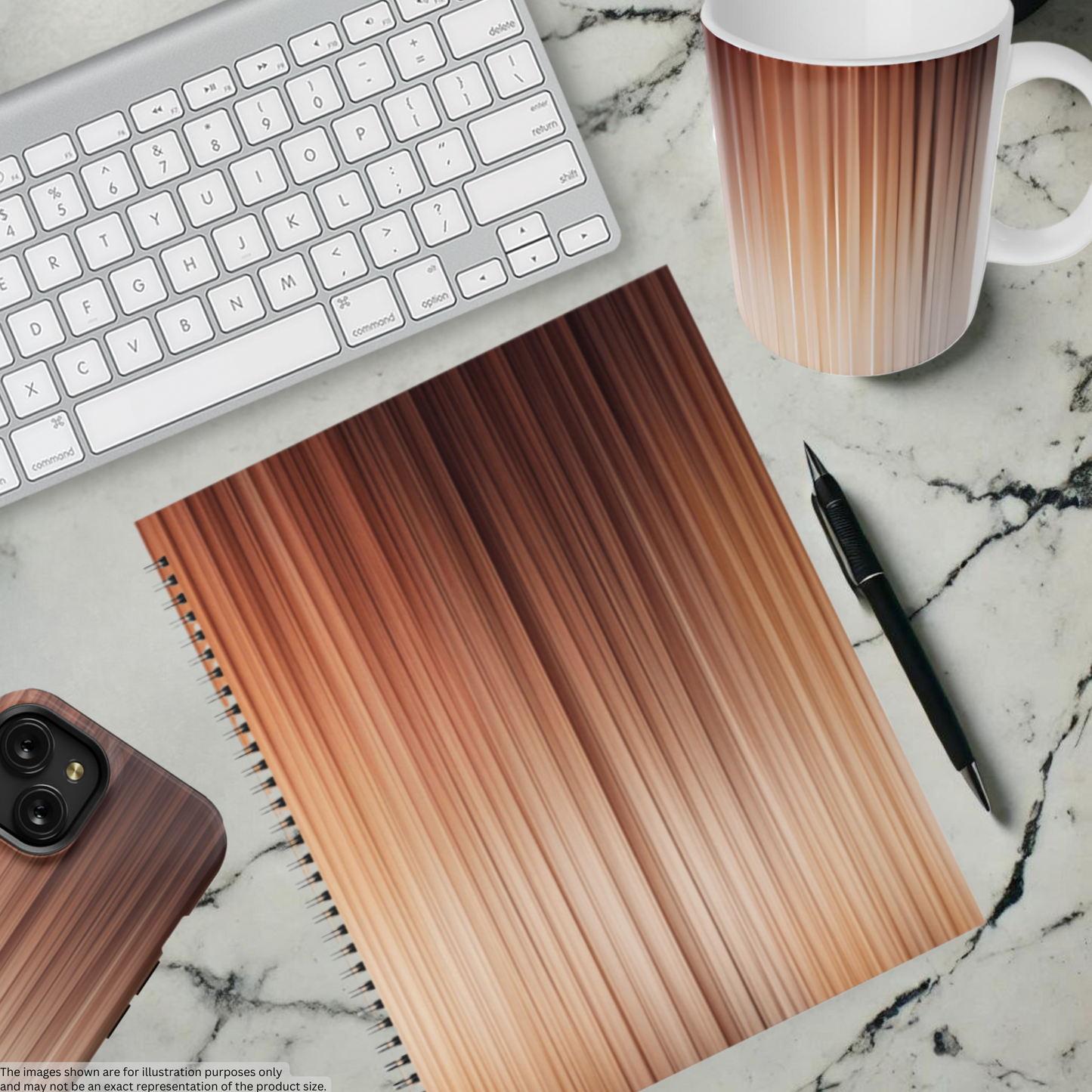 Amber Stream 8.5"x11" Hardcover Notebook