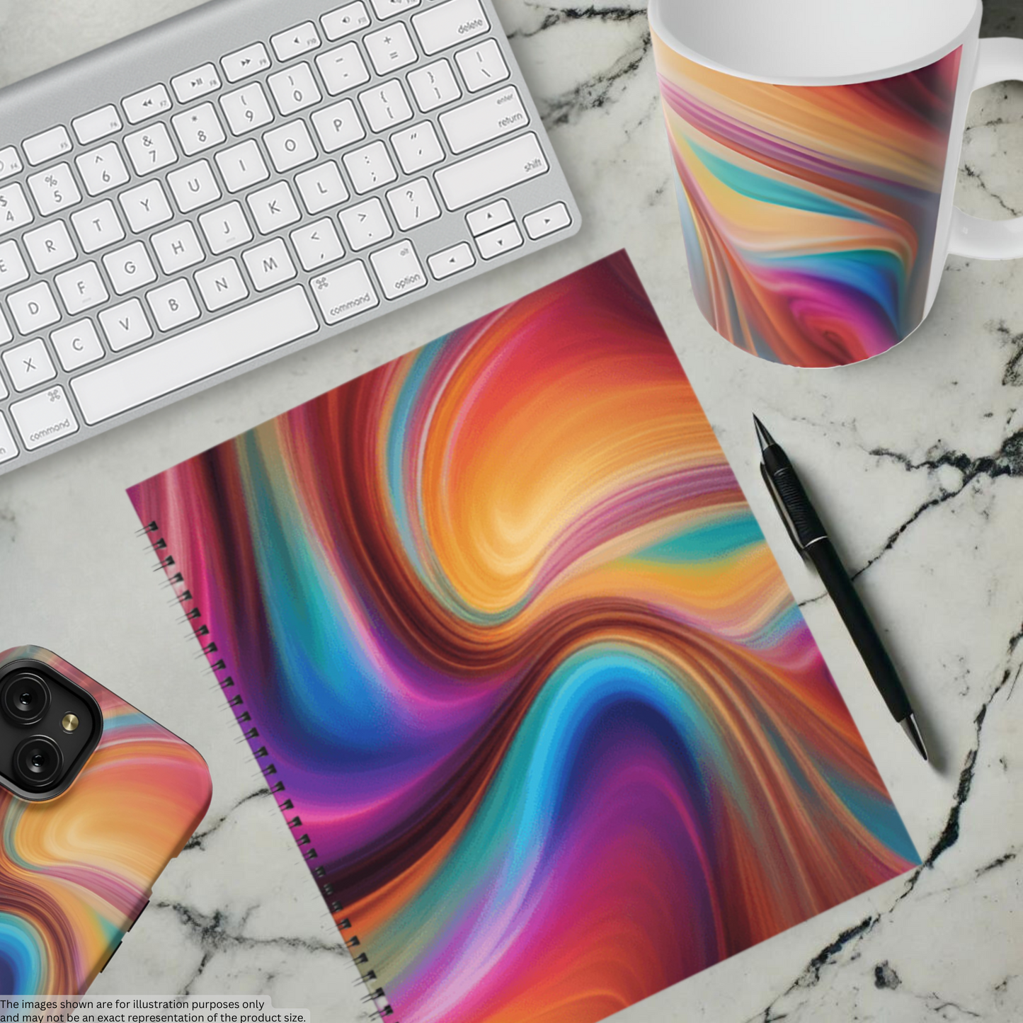 Color Surge 8.5"x11" Hardcover Notebook