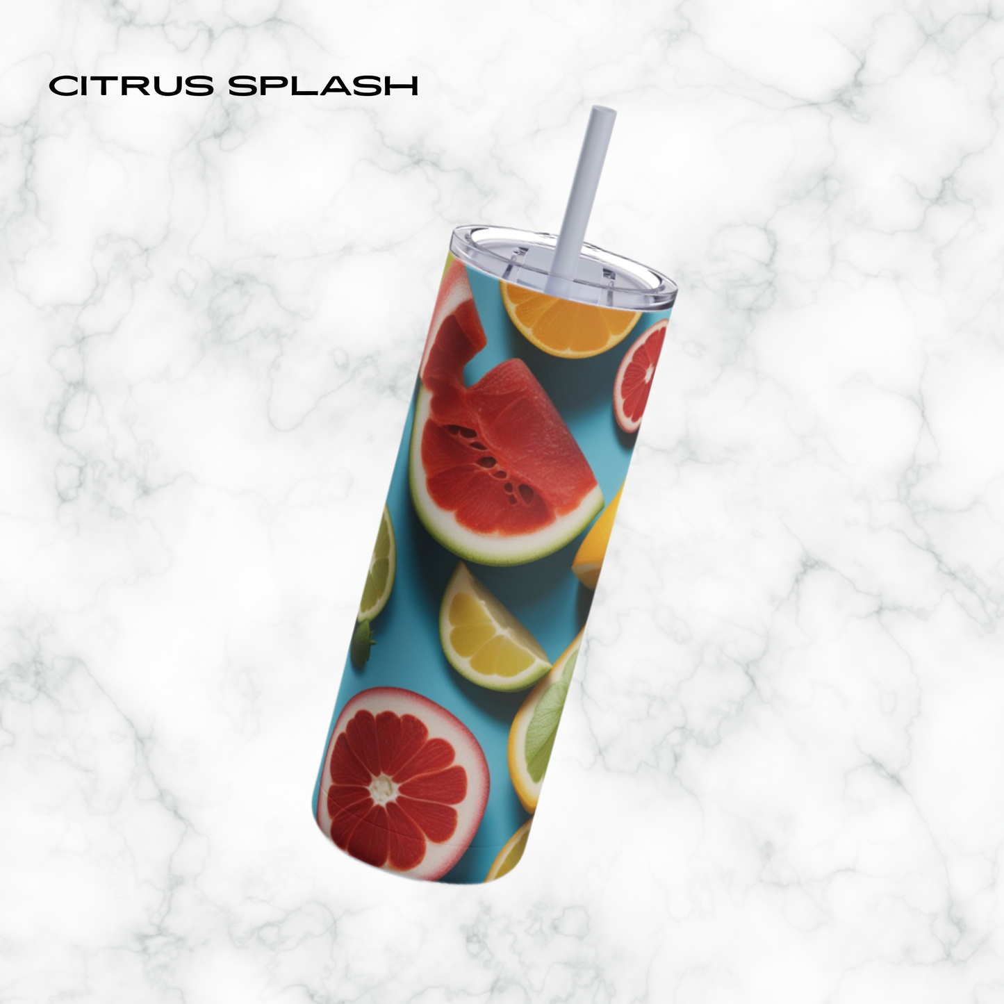 Citrus Splash 20oz Skinny Tumbler - With Straw