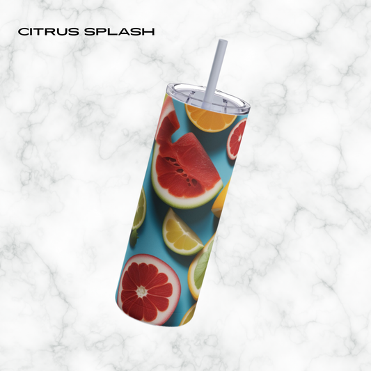 Citrus Splash 20oz Skinny Tumbler - With Straw