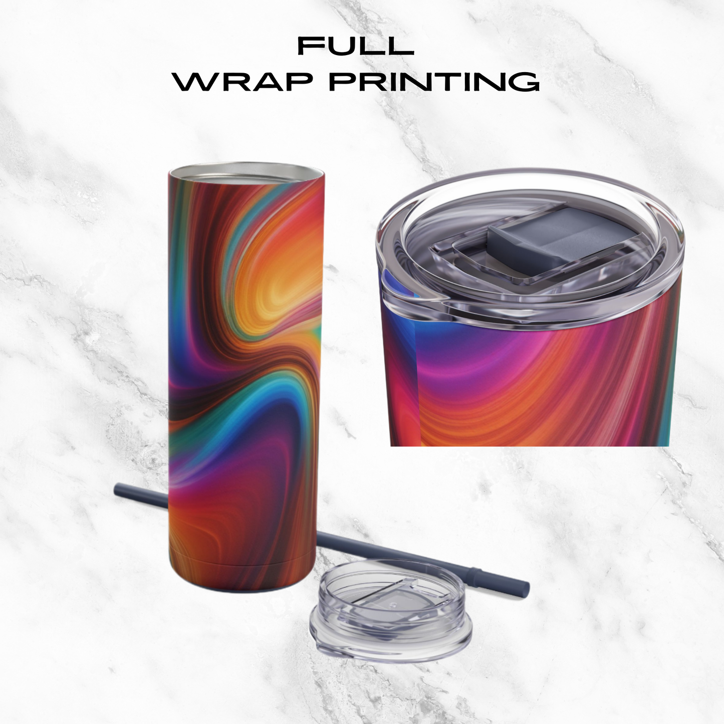 Color Surge 20oz Skinny Tumbler - With Straw