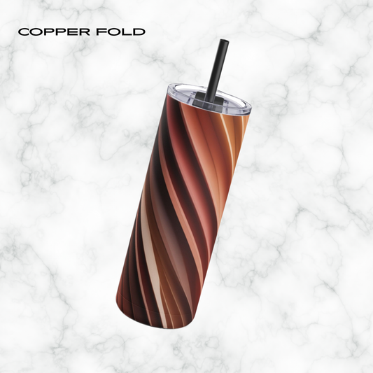 Copper Fold 20oz Skinny Tumbler - With Straw