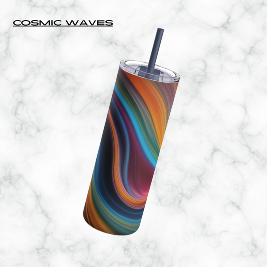 Cosmic Waves 20oz Skinny Tumbler - With Straw
