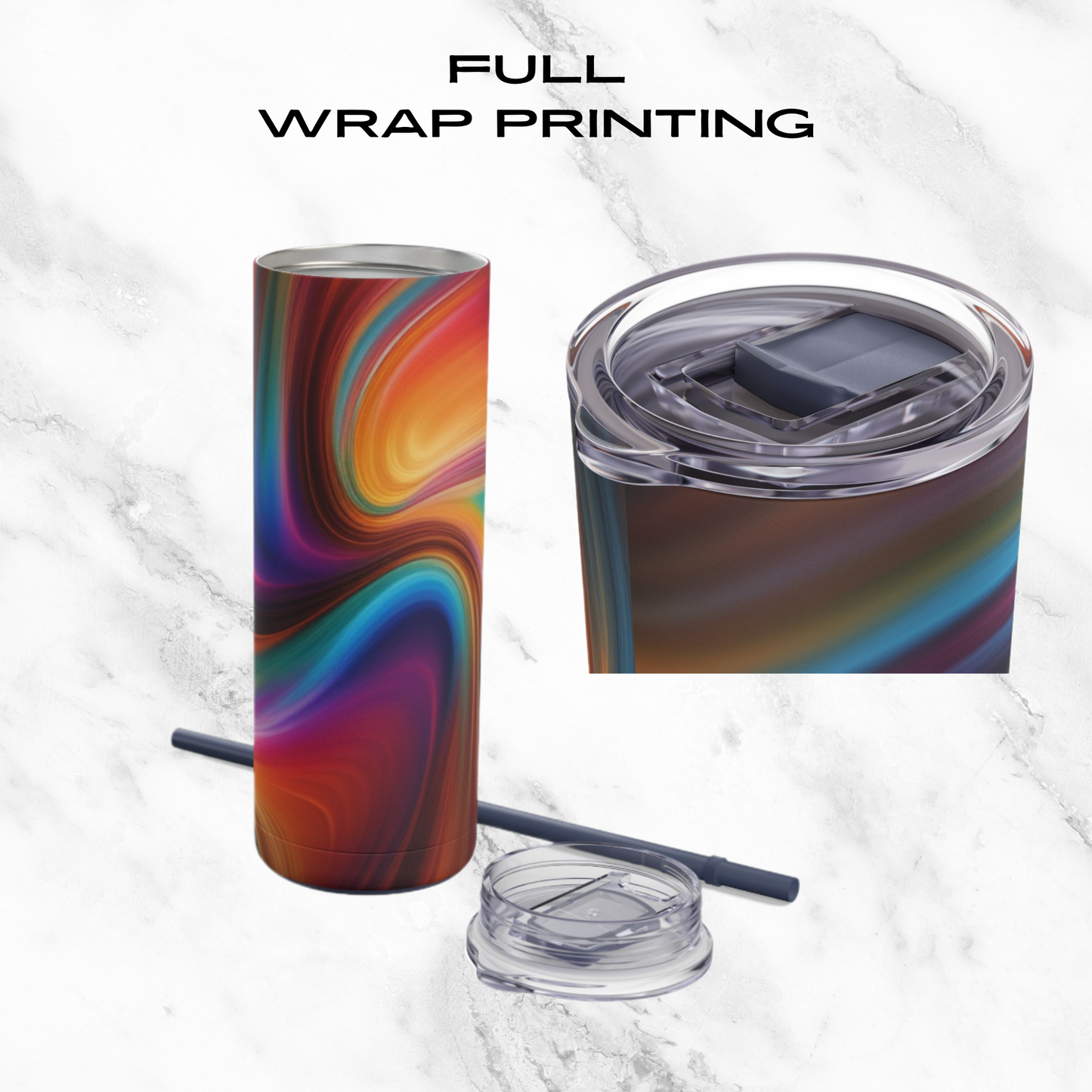 Cosmic Waves 20oz Skinny Tumbler - With Straw