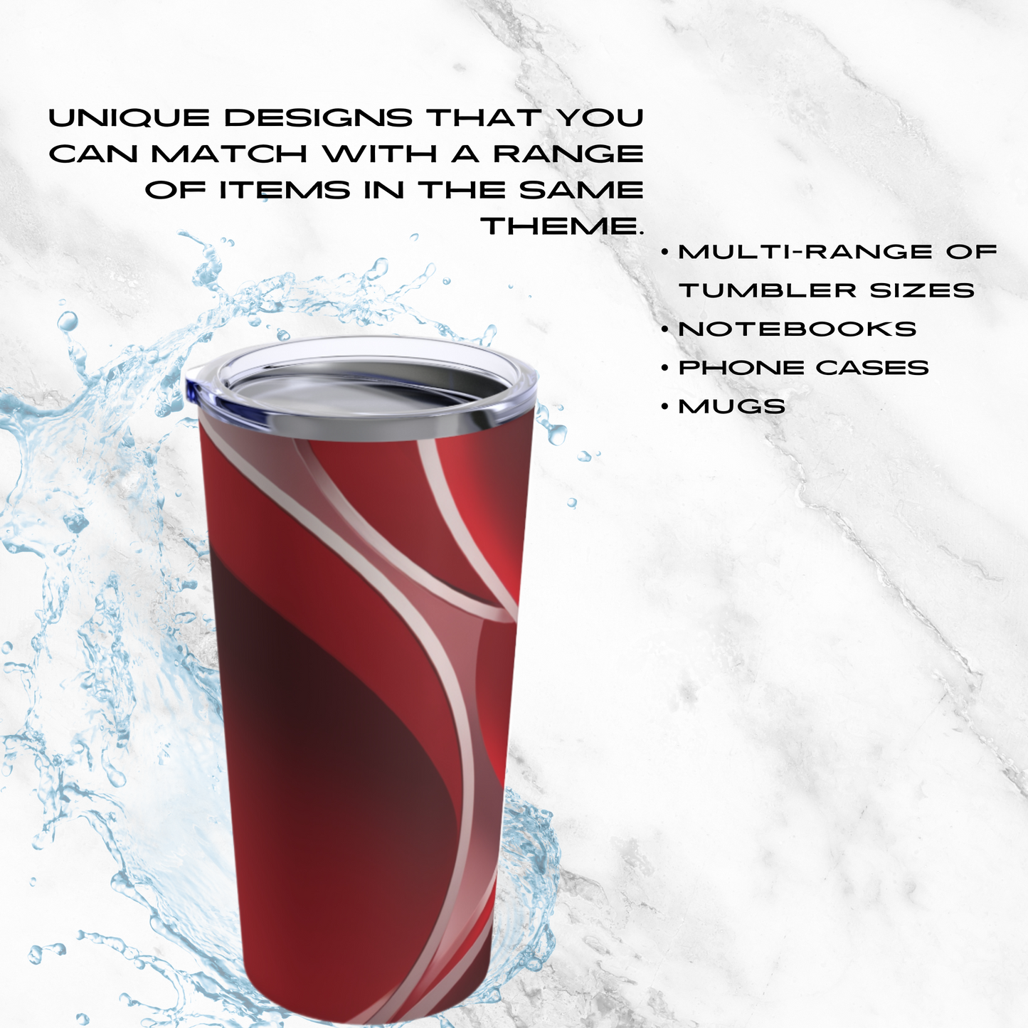 Crimson Curls 20oz Tumbler
