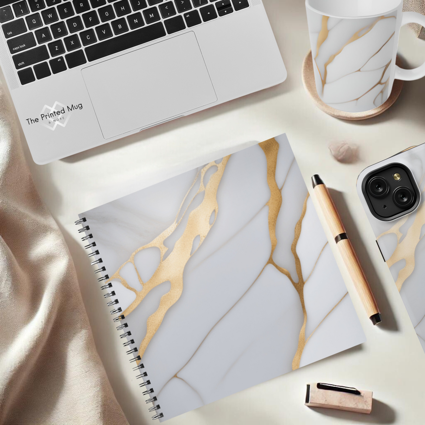 Golden Streams 8.5"x8.5" Hardcover Notebook