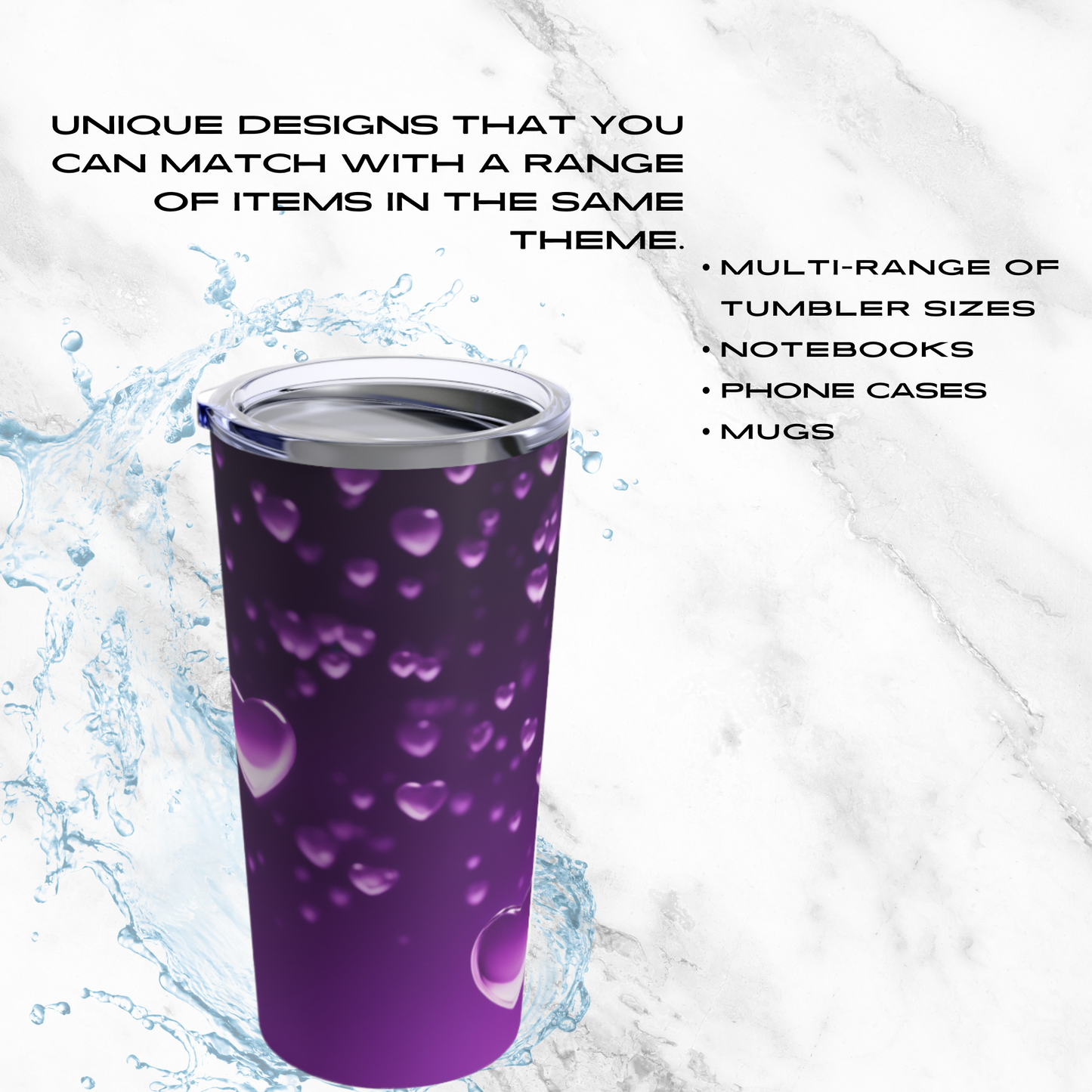 Purple Heart Shower 20oz Tumbler