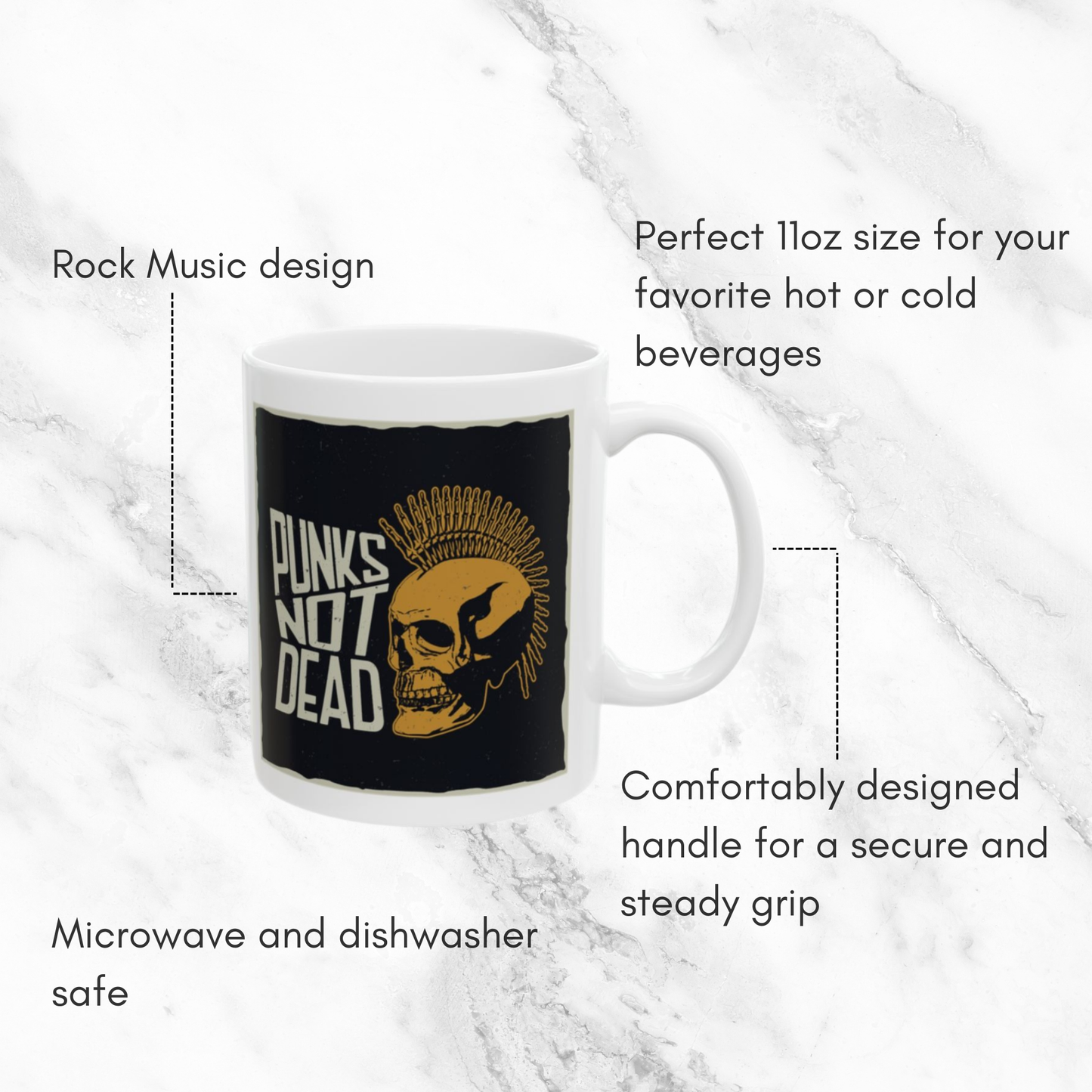 Punks Not Dead - 11oz Mug