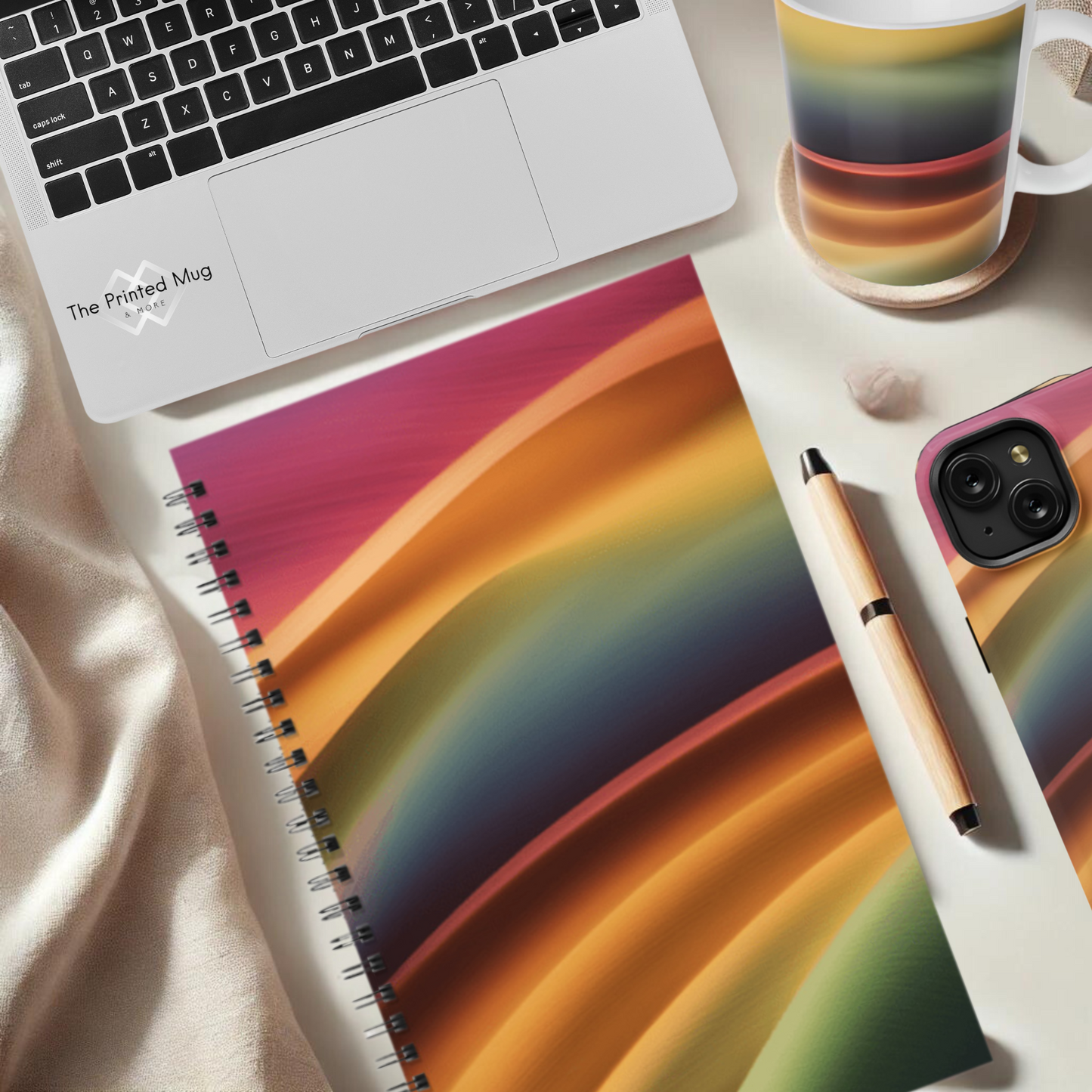 Rainbow Cascade 5.5"x8.5" Hardcover Notebook