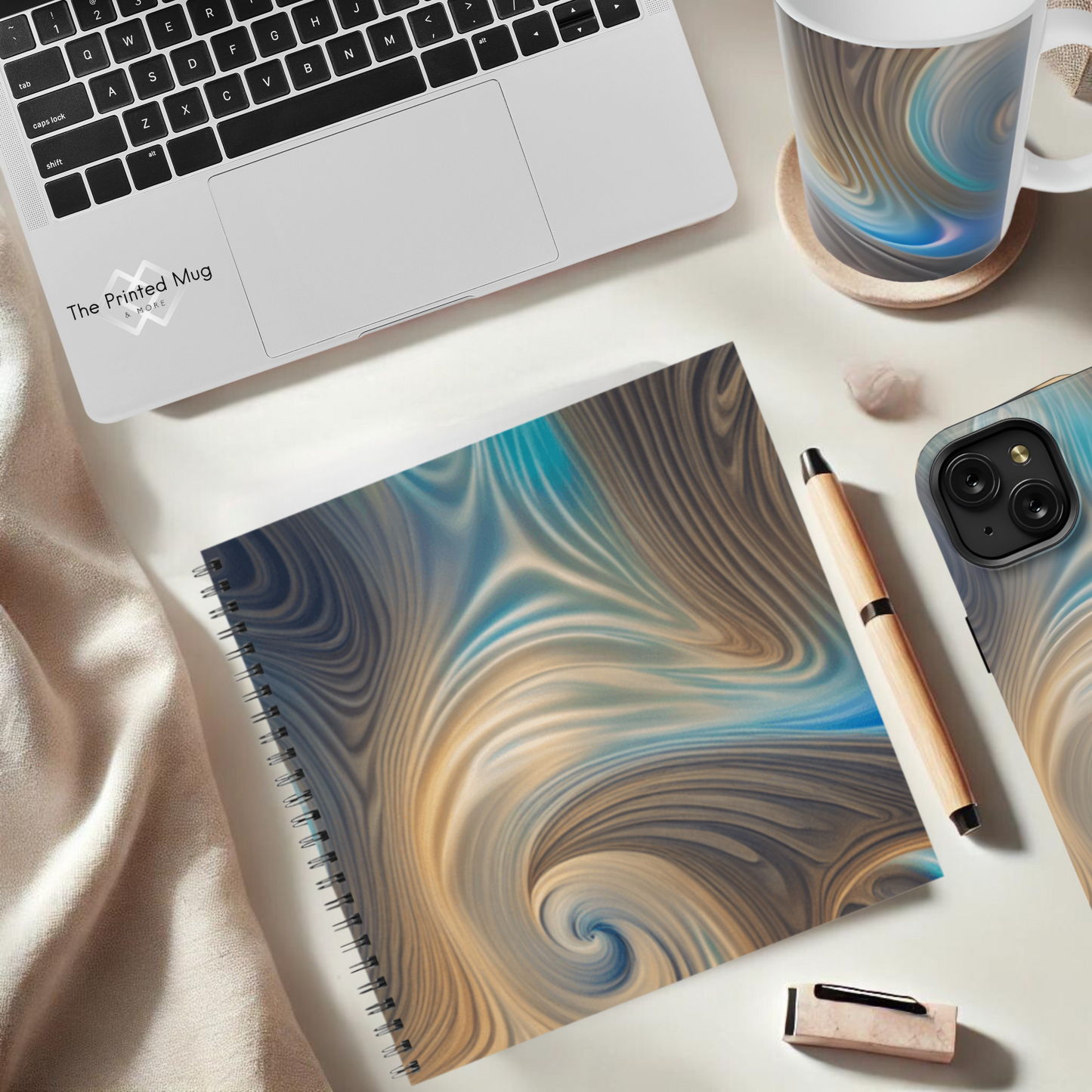 Serene Whirl 8.5"x8.5" Hardcover Notebook