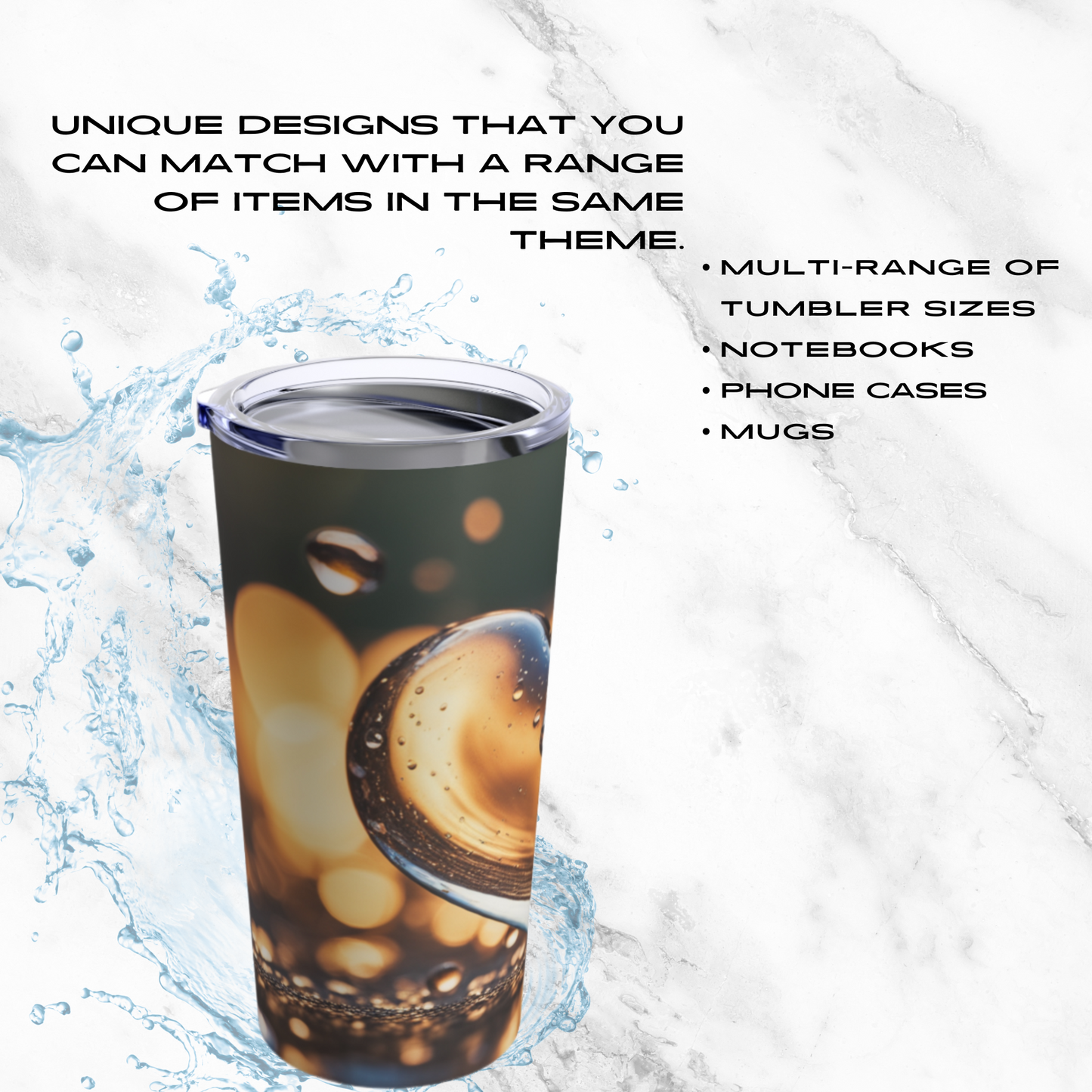 Romantic Heart Splash 20oz Tumbler