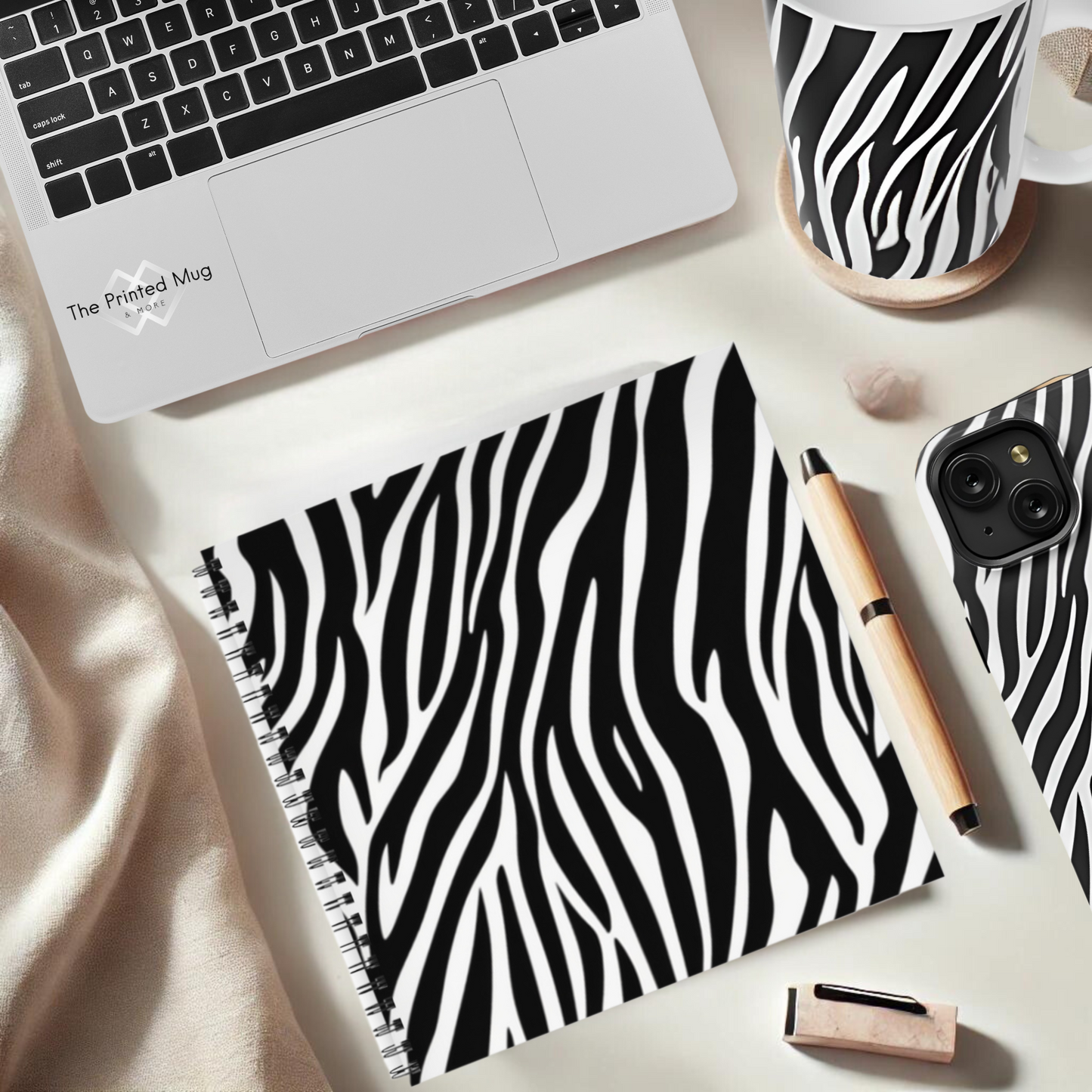 Zebra Zen 8.5”x8.5” Hardcover Notebook