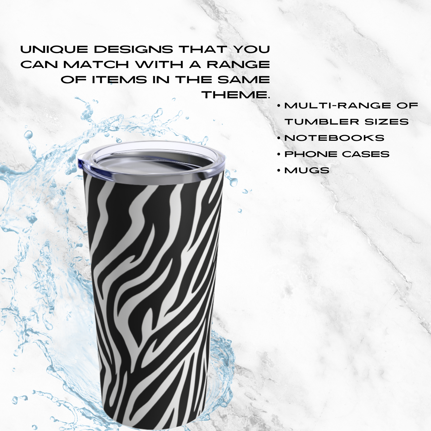 Zebra Zen 20oz Tumbler