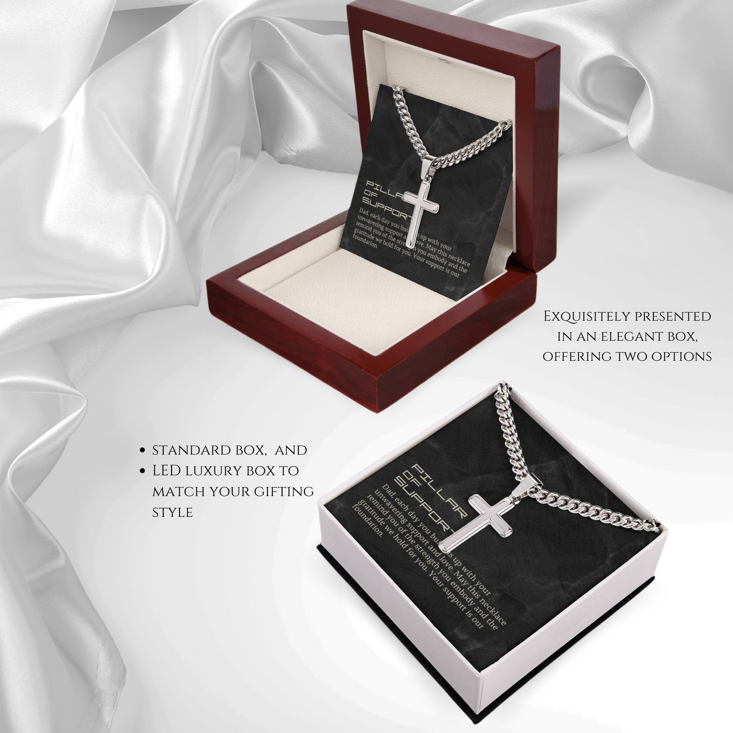 Heart of Steel - Cubin Cross Necklace