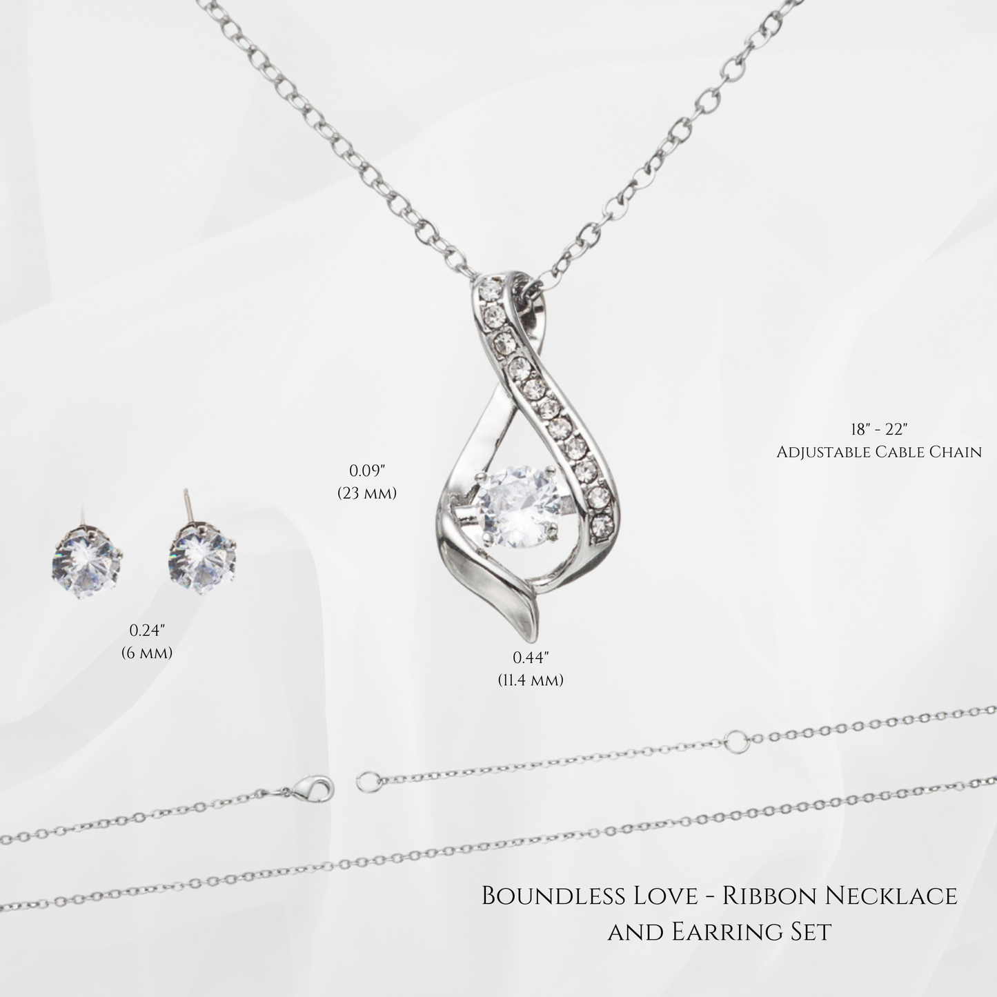Boundless Love - Ribbon Necklace and Earring Set