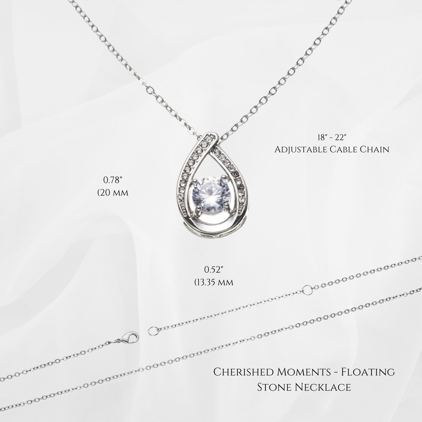 Cherished Moments - Floating Stone Necklace