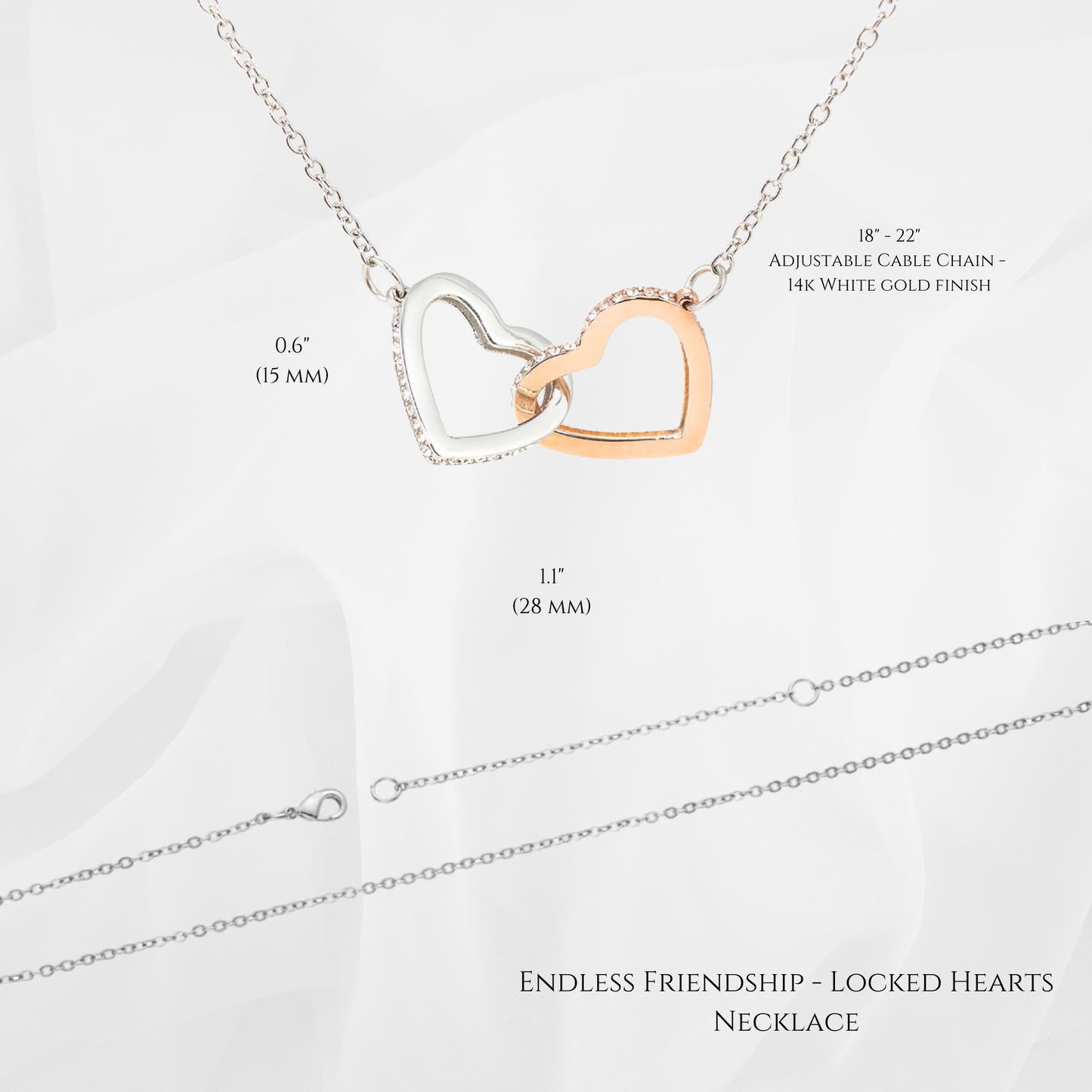 Endless Friendship - Locked Hearts Necklace