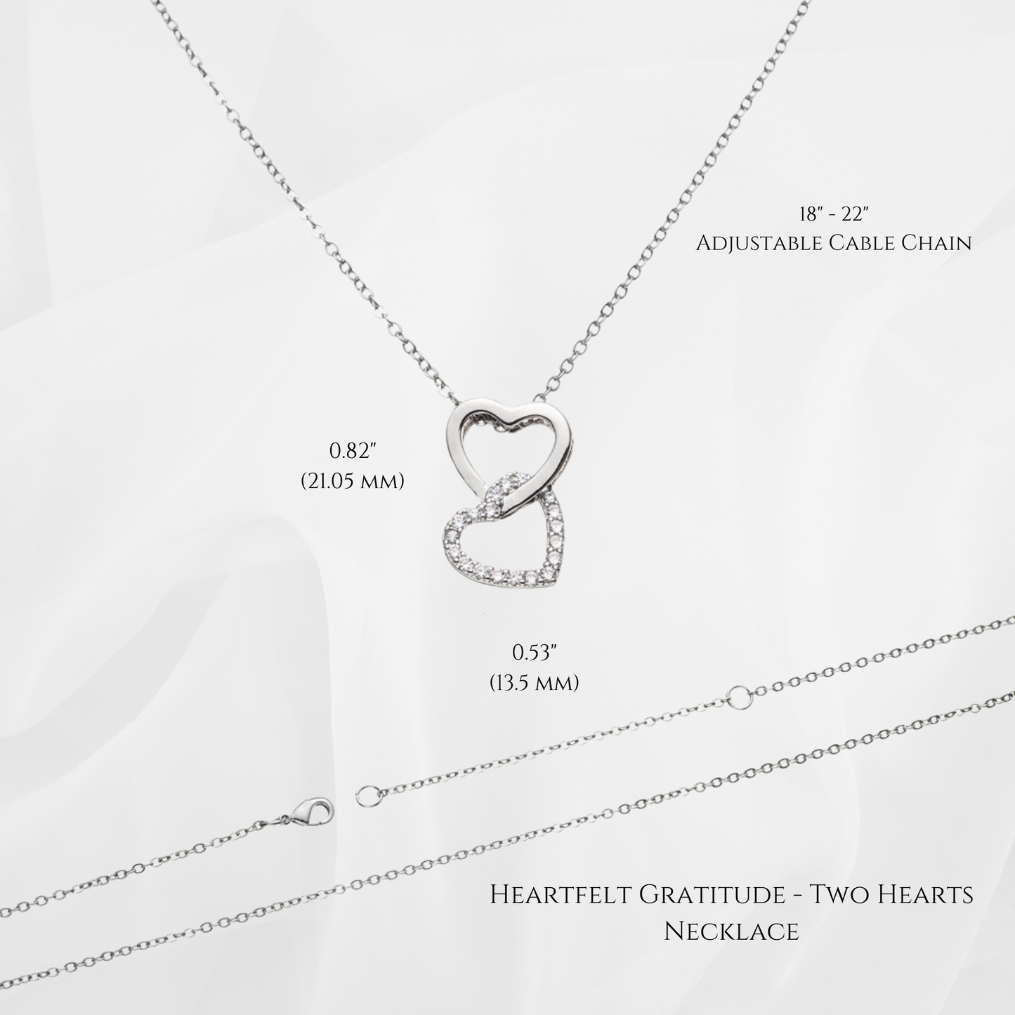 Heartfelt Gratitude - Two Hearts Necklace