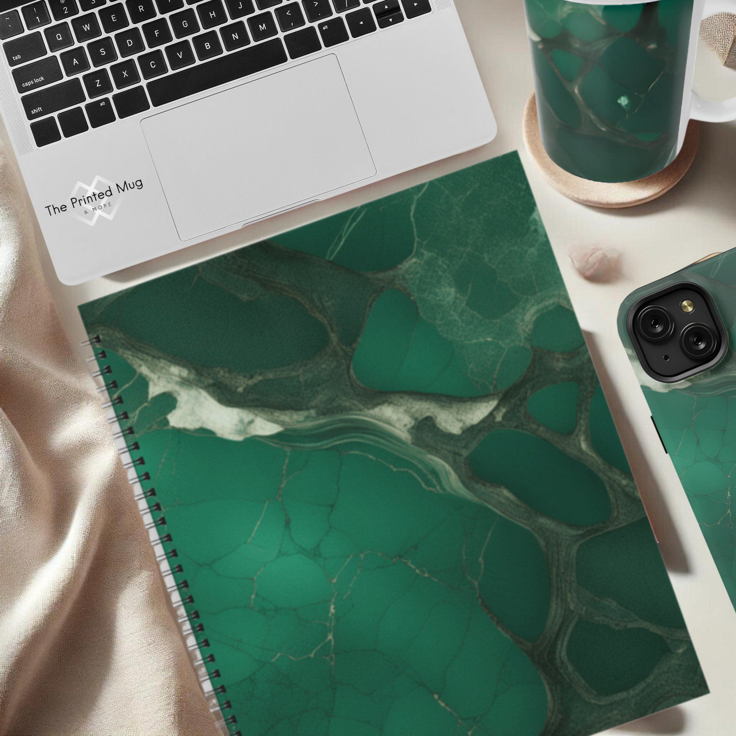 Emerald Web 8.5"x11" Hardcover Notebook