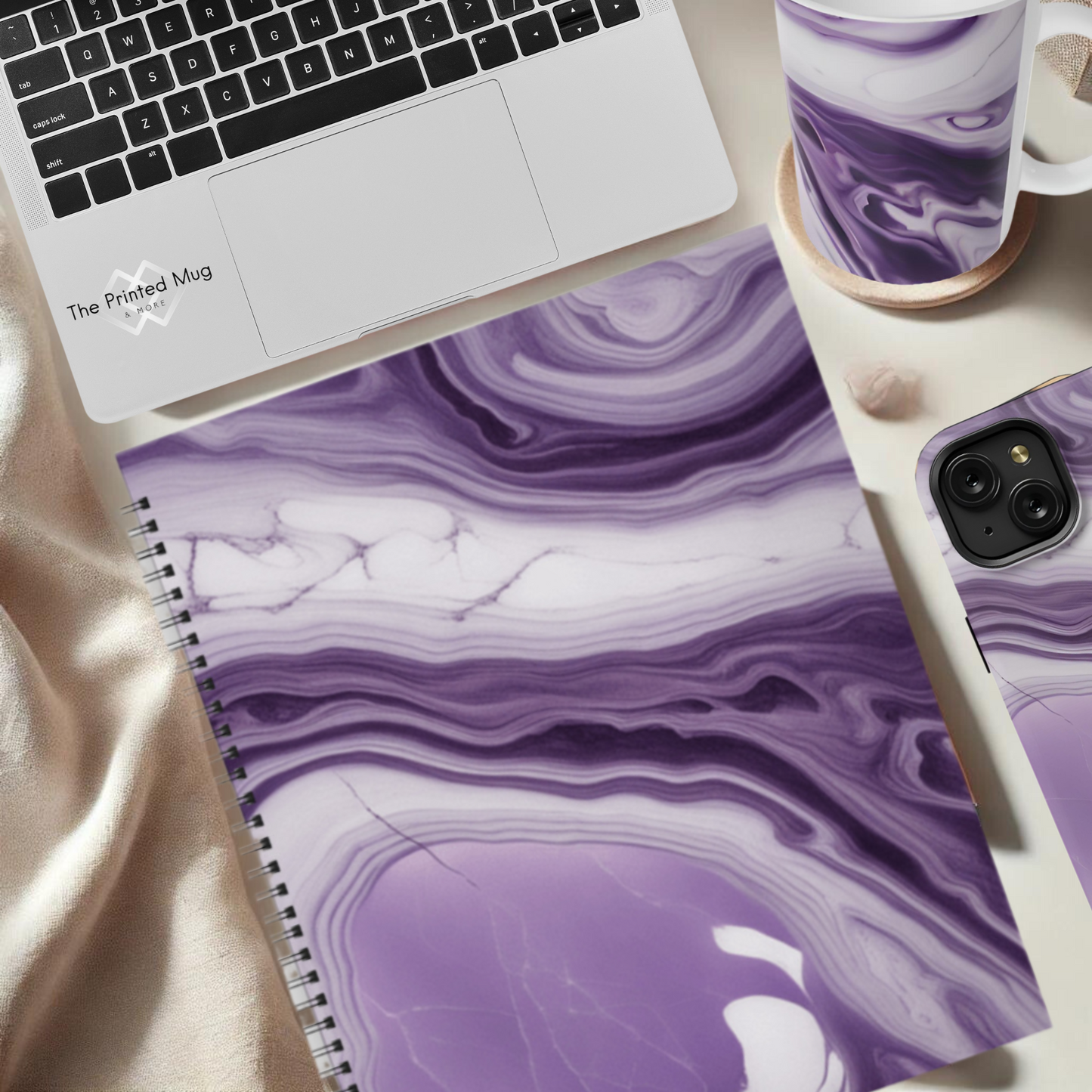 Lavender Swirl 8.5"x11" Hardcover Notebook