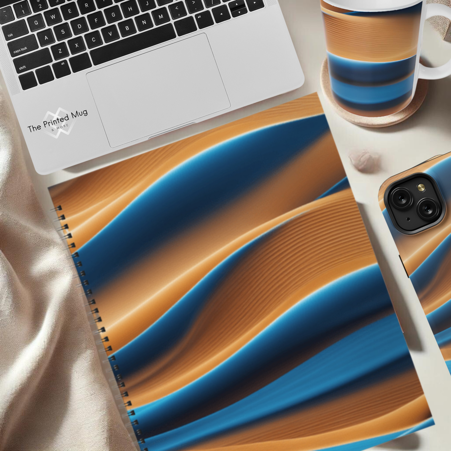 Desert Waves 8.5"x11" Hardcover Notebook