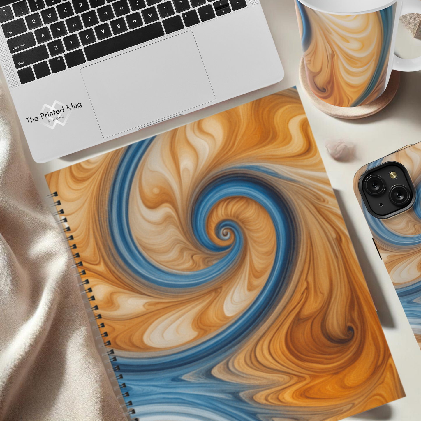 Amber Wave 8.5"x11" Hardcover Notebook