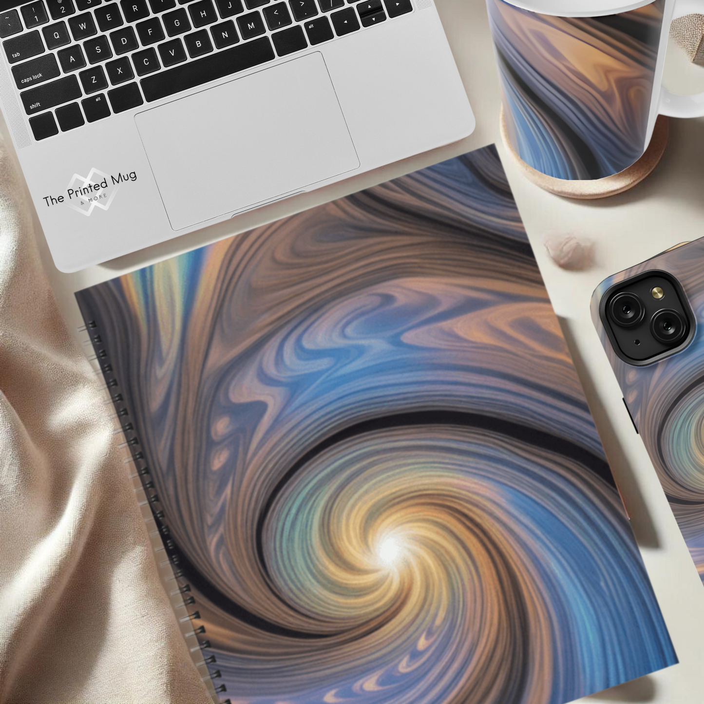 Galactic Glow 8.5"x11" Hardcover Notebook