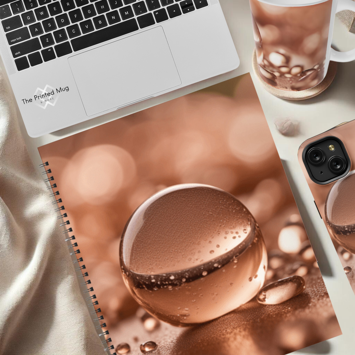 Glistening Globe 8.5"x11" Hardcover Notebook